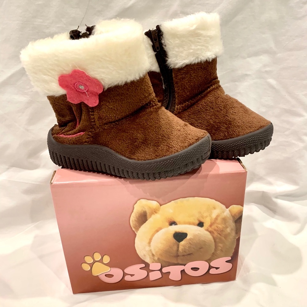 Brown Girl fuzzy booties size 7